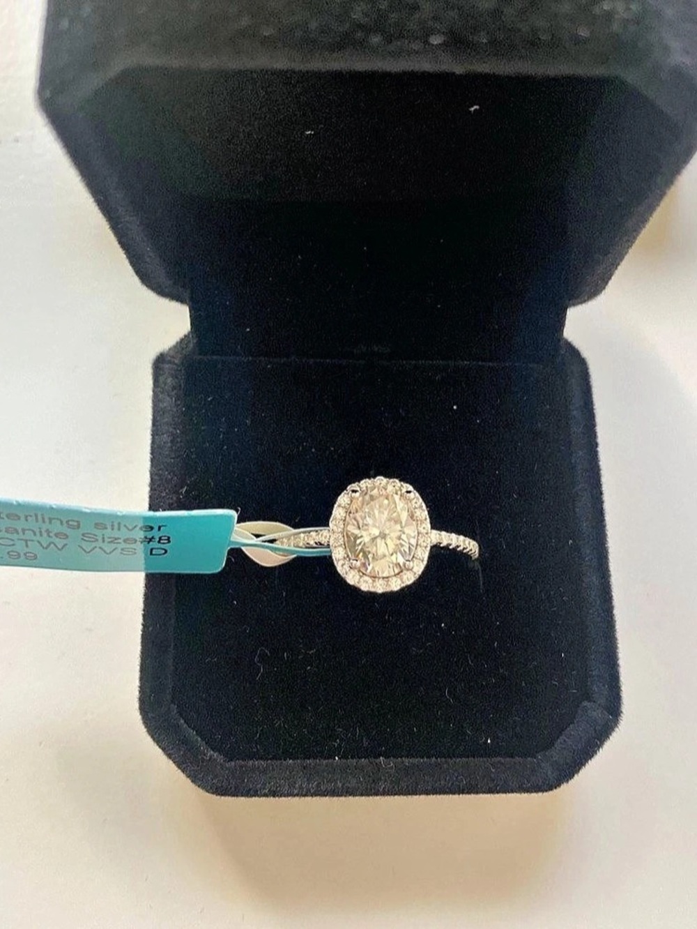 Oval Cut Moissanite Ring Size 8